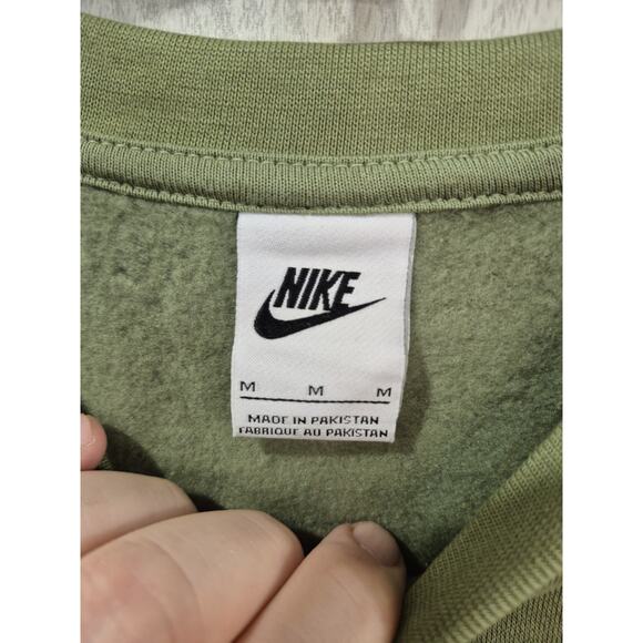 Women Nike Sweatshirt Pullover Size M Green Athletic Autumn Fall Festival Winter - Picture 3 of 7